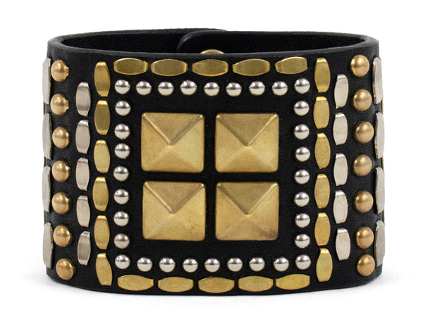 Calleen Cordero Kenji 2" Bracelet Aqua Rust W/ Brass - Nickel & Copper