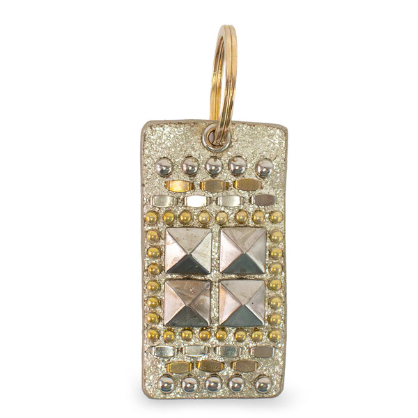 Calleen Cordero Kenji Keychain Aqua Rust W/ Brass - Copper & Nickel