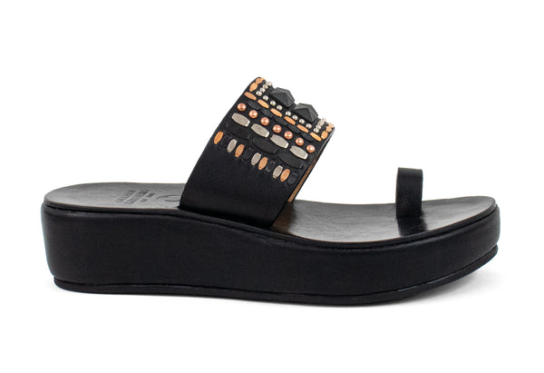 Calleen Cordero Kenji Solara Platform Black Belmont W/ Black - Copper & Nickel Art
