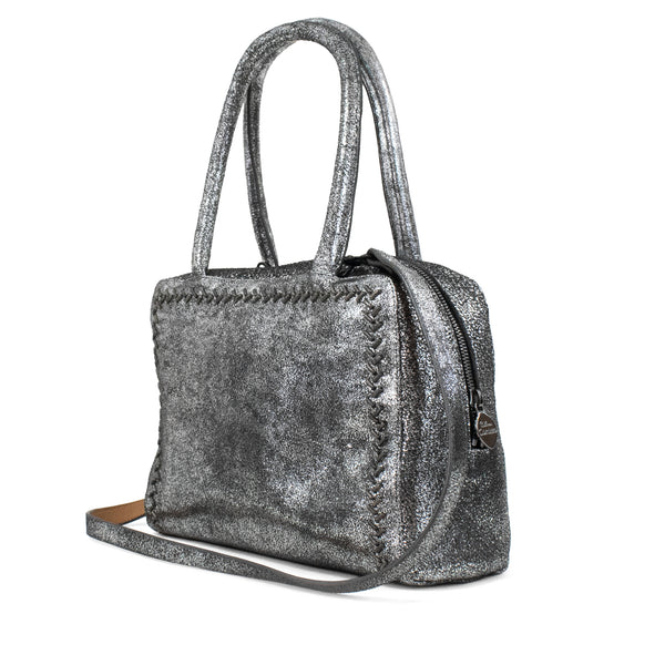 Calleen Cordero Lennox Handbag Puerto Rico Silver W/ Nickel Art