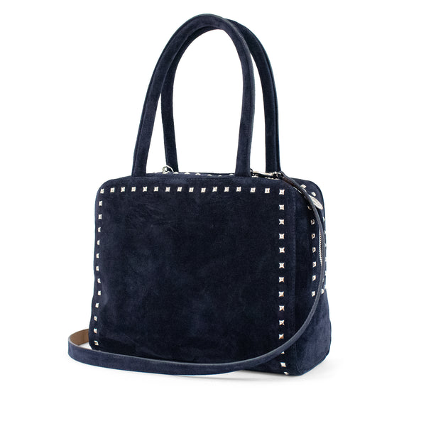 Calleen Cordero Lennox P Handbag Chocolate Suede W/ Brass Art