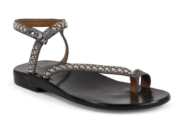 Calleen Cordero Lexa Sandal Granada Silver W/ Nickel Art
