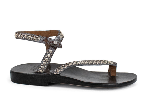 calleen cordero Lexa Sandal Granada Silver w/ Nickel Art