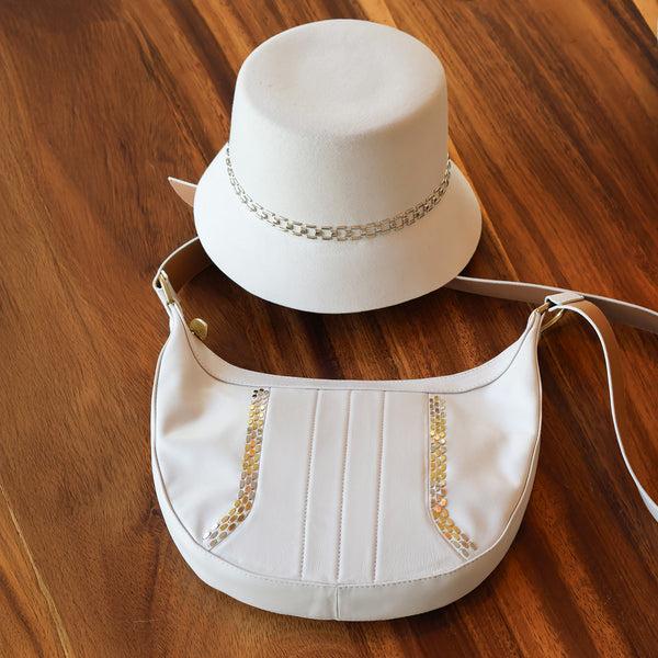 Calleen Cordero Lexus Bucket Hat Hueso Wool W/ Nickel Art