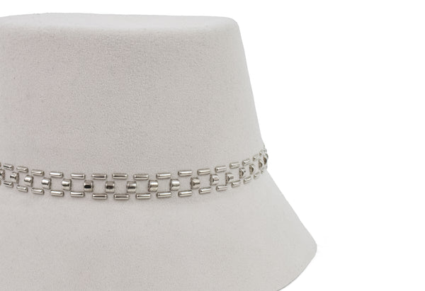 Calleen Cordero Lexus Bucket Hat Hueso Wool W/ Nickel Art