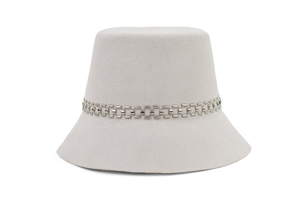calleen cordero Lexus Bucket Hat Hueso Wool w/ Nickel Art