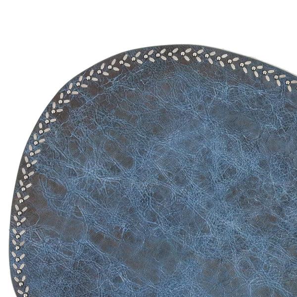 Calleen Cordero Lia Placemats (QTY 2 Pc) Blue Syr W/ Nickel Art