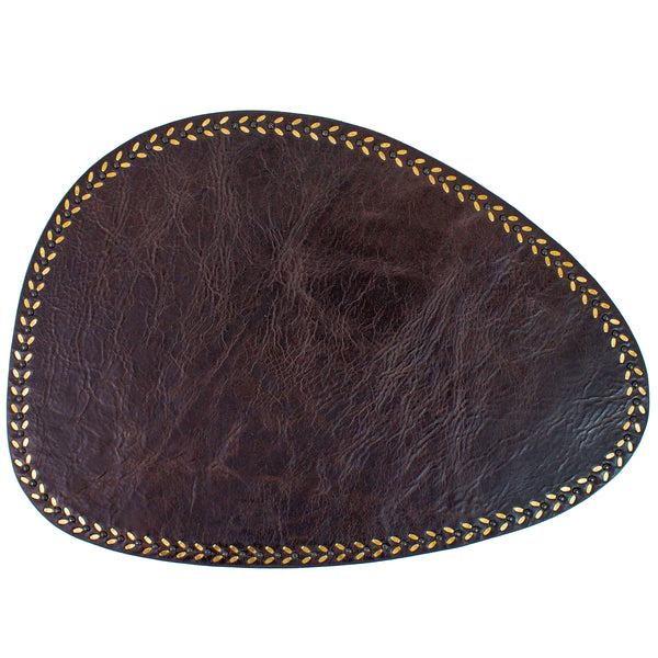 Calleen Cordero Lia Placemats (QTY 2 Pc) Brown Rodeo W/ Black & Brass Art