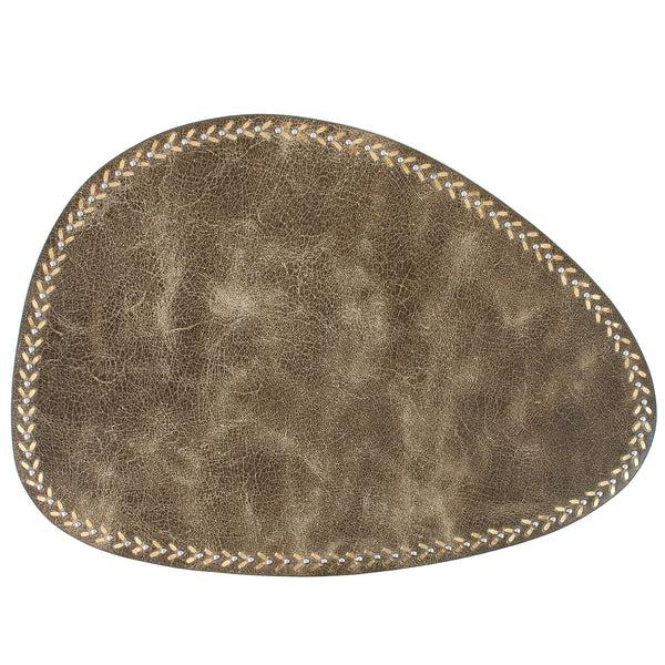 Calleen Cordero Lia Placemats (QTY 2 Pc) Stone Green W/ Nickel & Brass Art