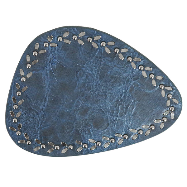 Calleen Cordero Liat Coasters (QTY 2 Pc) Blue Syr W/ Nickel Art Set Of 2