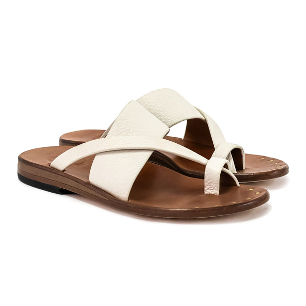 Calleen Cordero Lima Sandal Hueso Nappa W/ Brass Art