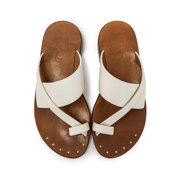 Calleen Cordero Lima Sandal Hueso Nappa W/ Brass Art