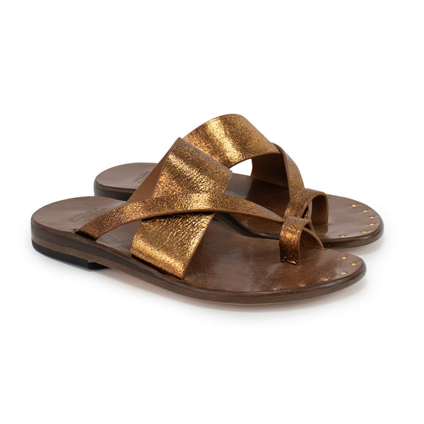 Calleen Cordero Lima Sandal Otago Tobacco W/ Brass Art