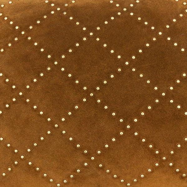 Calleen Cordero Linx 26" X 16" Pillow Case Linx Art - Cognac Suede W/ Brass & Nickel