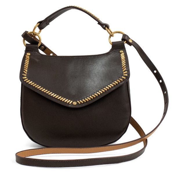 Calleen Cordero Luz Convertible Belt Bag "New Size" Black Belmont W/ Brass Art