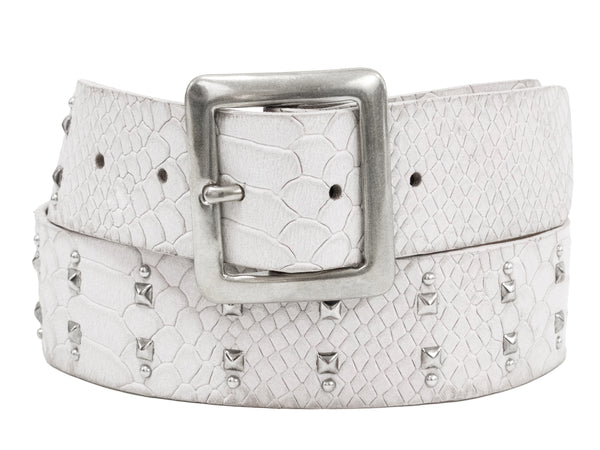 Calleen Cordero Mare 1.5" Belt Brown Leather W/ Brass Art