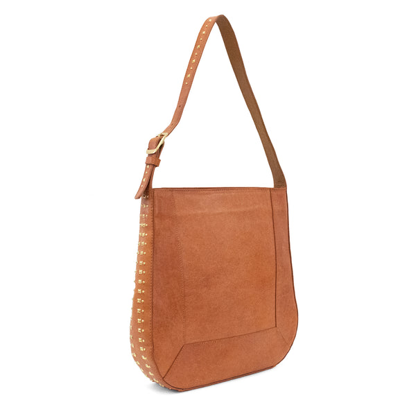 Calleen Cordero Mare Handbag Black El Paso Leather W/ Nickel Art