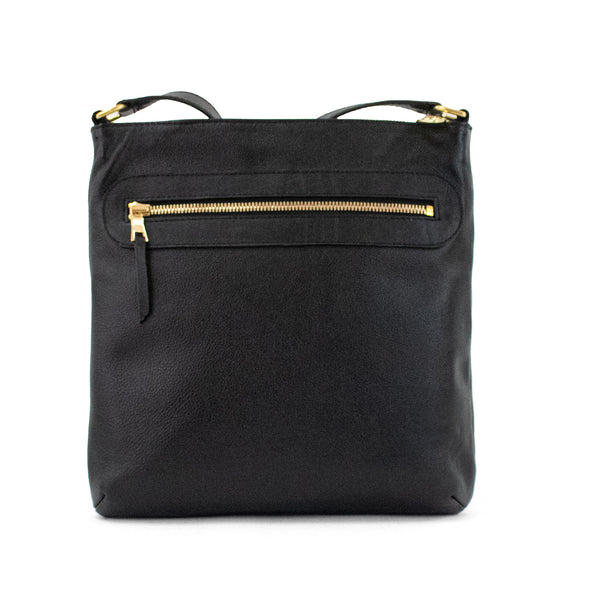 Calleen Cordero Mariah Messenger Black Belmont W/ Brass & Nickel Art