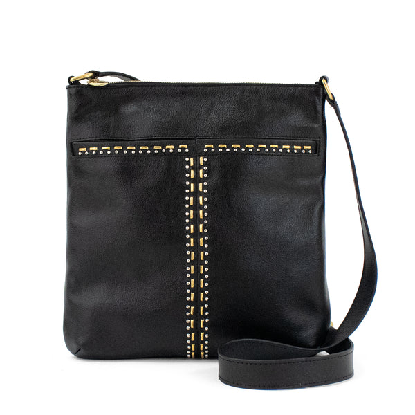 calleen cordero Mariah Messenger Black Belmont w/ Brass & Nickel Art calleen cordero Mariah Messenger Black Belmont w/ Brass & Nickel Art