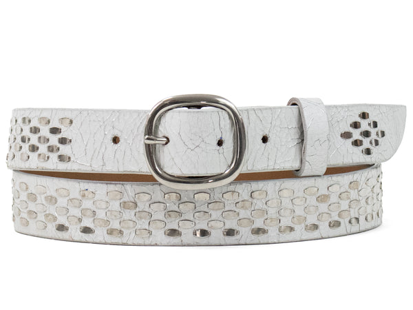 Calleen Cordero Mavi 1" Belt Dusty Gold W/ Nickel Art