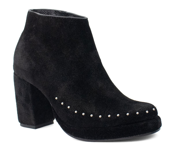 calleen cordero Mavi Platform Boot Black Suede w/ Nickel Art