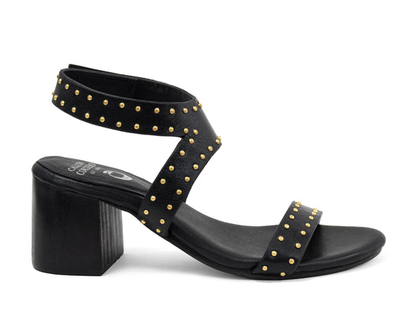 calleen cordero Mesa 200 Heel Black Belmont w/ Brass Art