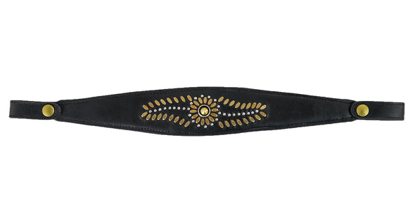 calleen cordero Mexico Browband Black Aniv w/ Nickel & Brass Art