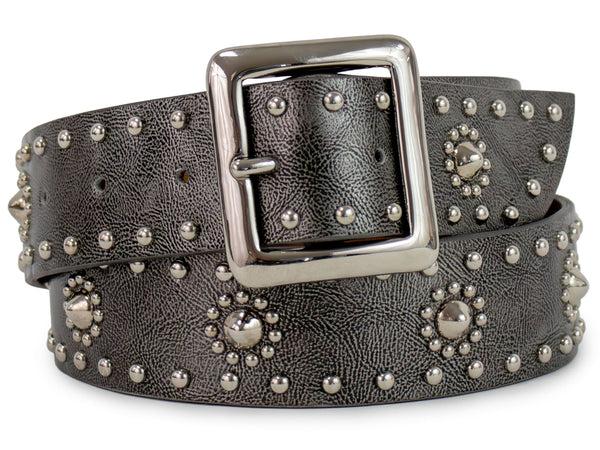 Calleen Cordero Miel 1.5" Belt White Milano W/ Brass Art