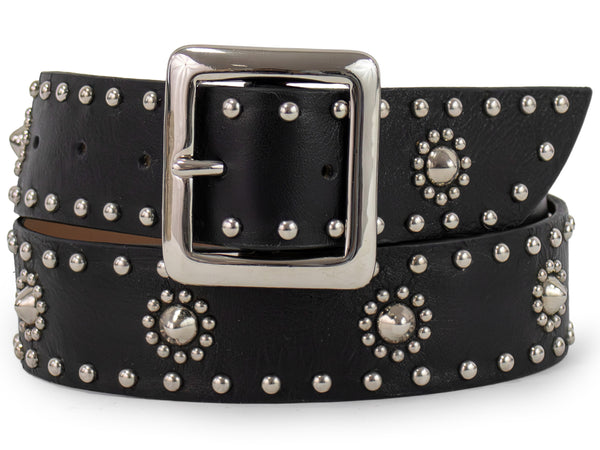 Calleen Cordero Miel 1.5" Belt White Milano W/ Brass Art