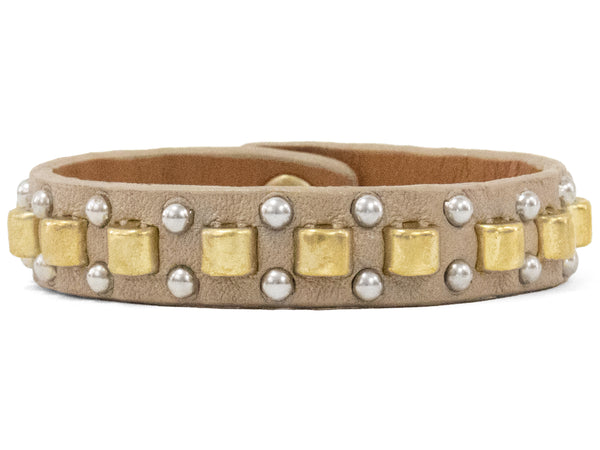 Calleen Cordero Mini Rolex .5" Bracelet Flamingo Britania W/ Brass & Copper Art