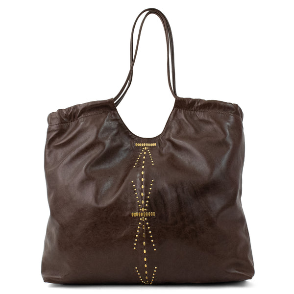 Calleen Cordero Montana Tote Black Belmont W/ Brass & Nickel