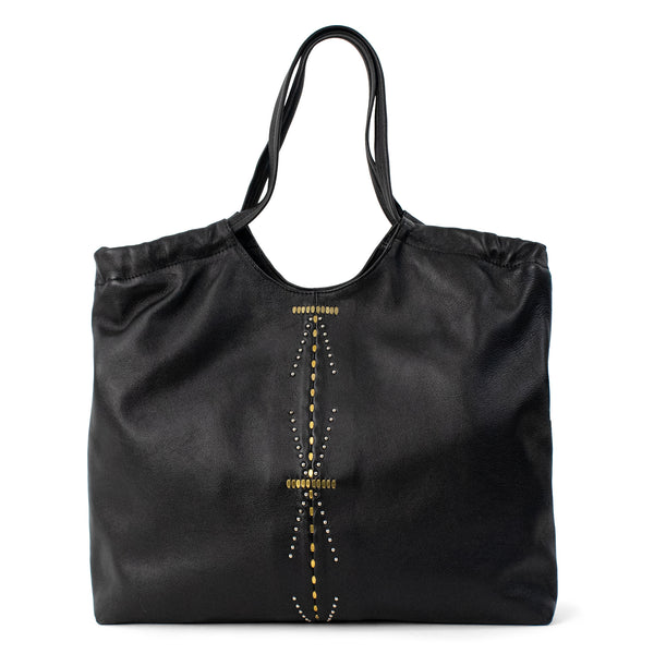 calleen cordero Montana Tote Black Belmont w/ Brass & Nickel