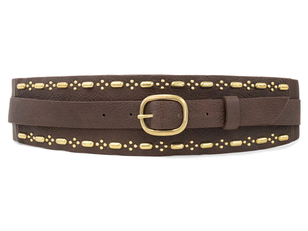 Calleen Cordero Mora Waist Belt Black Nappa W/ Brass Art