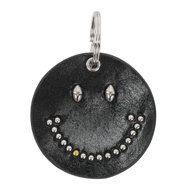 Calleen Cordero Mr. Smiley Keychain White El Paso W/ Brass Art