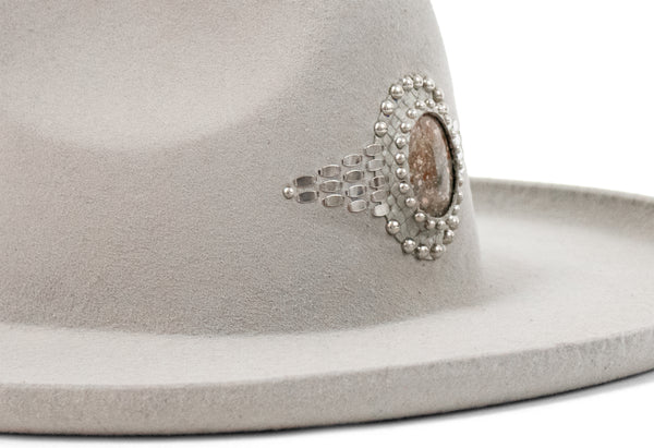 Calleen Cordero Mystic Rocal Hat Hueso Wool W/ Nickel Art