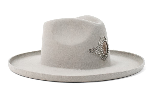 Calleen Cordero Mystic Rocal Hat Hueso Wool W/ Nickel Art