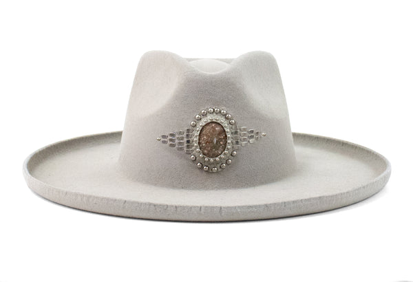 calleen cordero Mystic Rocal Hat Hueso Wool w/ Nickel Art