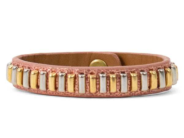 Calleen Cordero New Nita .5" Bracelet Gold Mirror W/ Brass Art