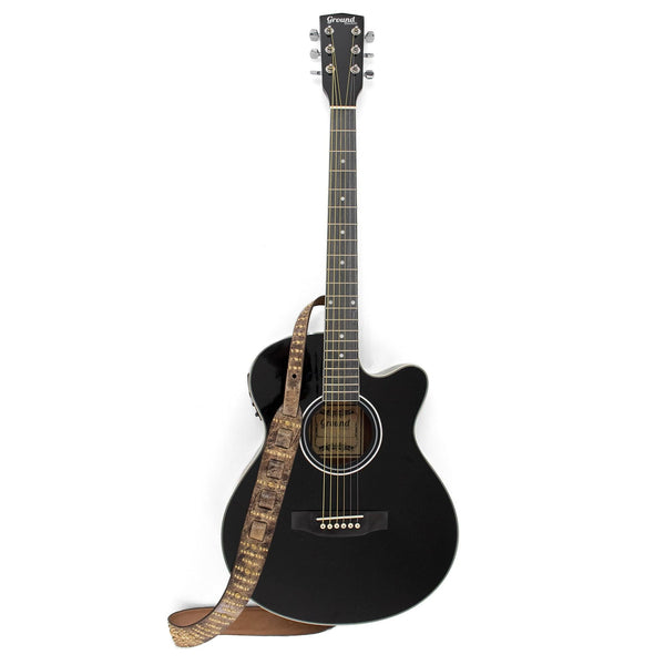 Calleen Cordero Nisha Guitar Strap Brown El Paso W/ Brass Art