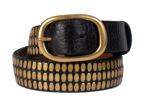 calleen cordero Nita 1" Belt Black Rodeo w/ Brass Art