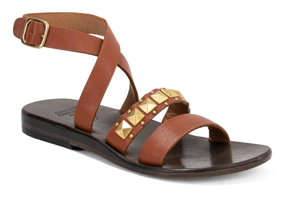 calleen cordero Ozzy Sandal Cinnamon Lotto w/ Brass Art