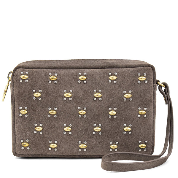 Calleen Cordero Padre Abeja Wristlet Black Aniline W/ Nickel & Black Art