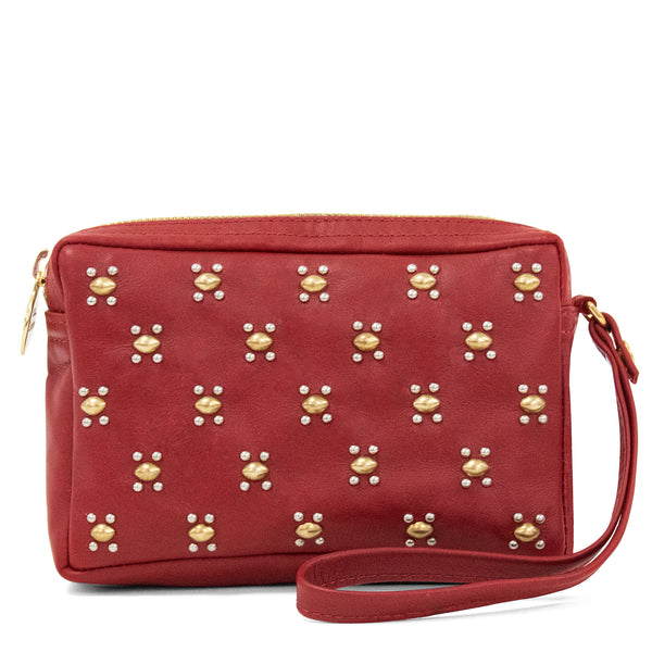 Calleen Cordero Padre Abeja Wristlet Cognac Nappa W/ Brass Art