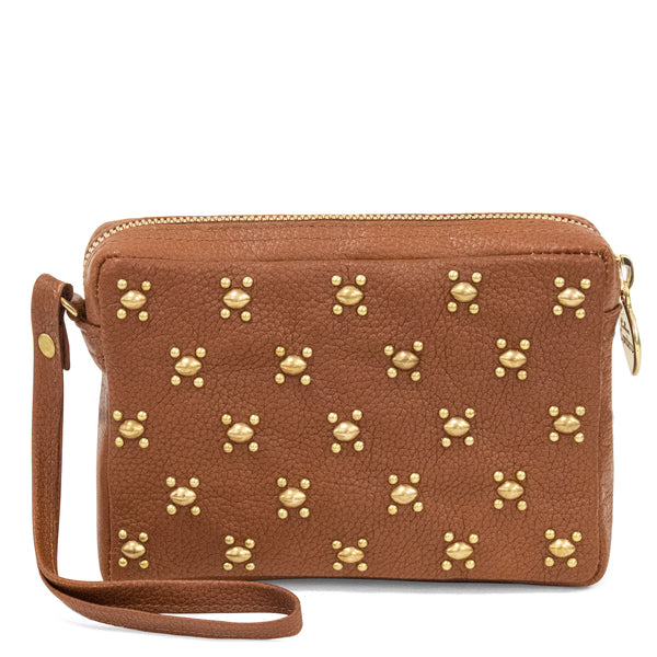 calleen cordero Padre Abeja Wristlet Cognac Nappa w/ Brass Art