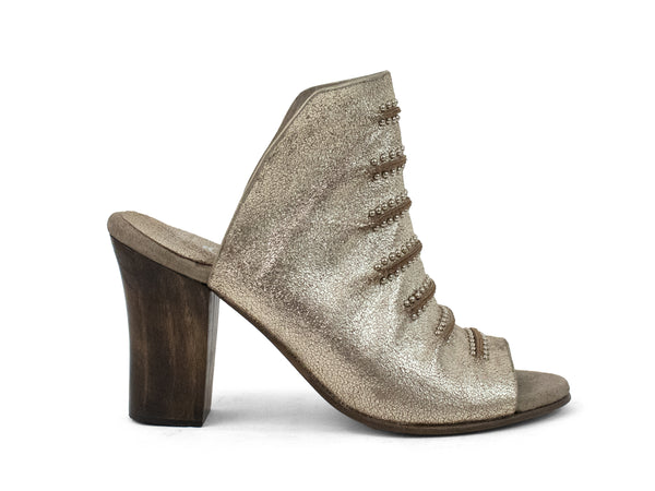 Calleen Cordero Pala A80 Heel Dusty Gold W/ Nickel Art