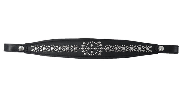 calleen cordero Palova Browband Black Aniv w/ Nickel Art