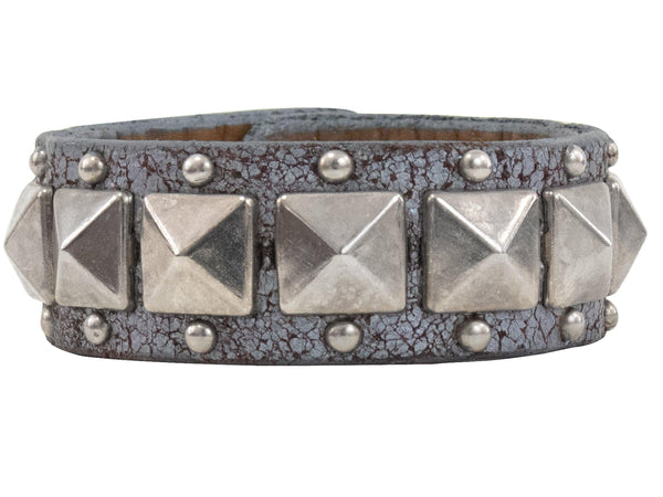 Calleen Cordero Pancho 1" Bracelet Natural Nappa W/ Brass Art