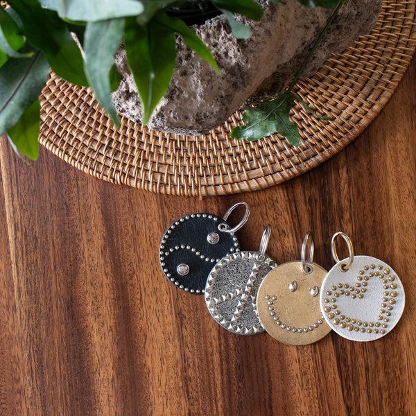 Calleen Cordero Peace Keychain Silver Sheen W/ Nickel