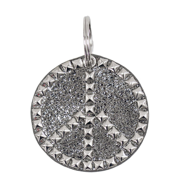 calleen cordero Peace Keychain Silver Sheen w/ Nickel