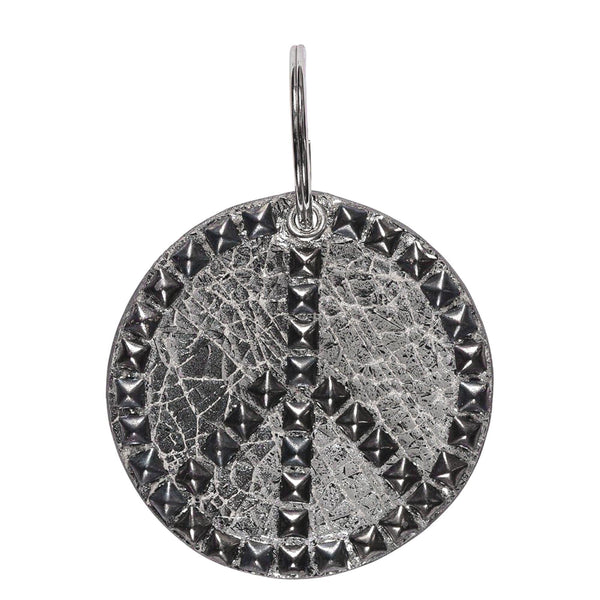 Calleen Cordero Peace Keychain White El Paso W/Brass Art